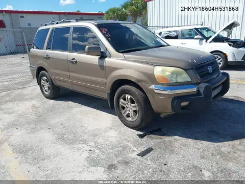 2HKYF18604H531868 — 2004 Honda Pilot, Задняя часть, фото до ремонта
