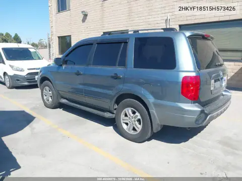 2005 Honda Pilot Ex-L VIN 2HKYF18515H573426 фото 4