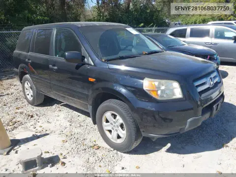 5FNYF28106B037750 — 2006 Honda Pilot, Правая сторона, фото до ремонта