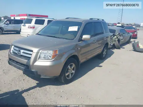 2006 Honda Pilot Ex VIN 5FNYF28766B000870 фото 3