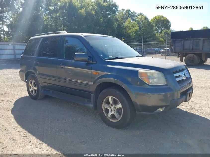 2006 Honda Pilot Ex-L VIN 5FNYF28606B012861 фото 2