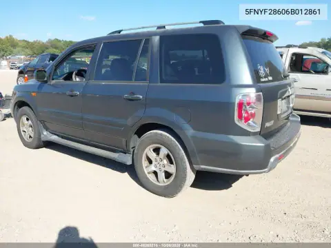 2006 Honda Pilot Ex-L VIN 5FNYF28606B012861 фото 4
