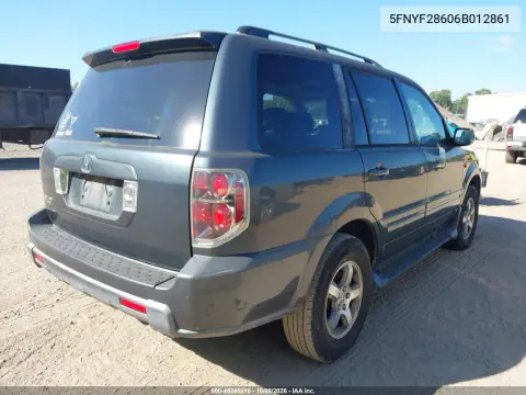 2006 Honda Pilot Ex-L VIN 5FNYF28606B012861 фото 5