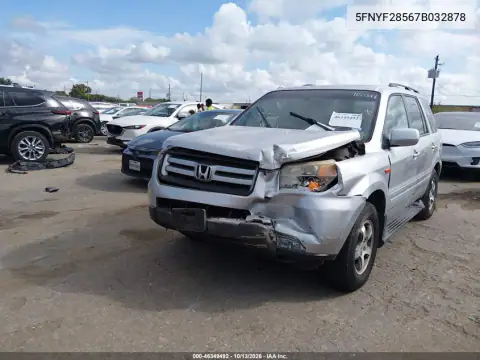 5FNYF28567B032878 — 2007 Honda Pilot, фото 3 с аукциона IAAI, Передняя часть