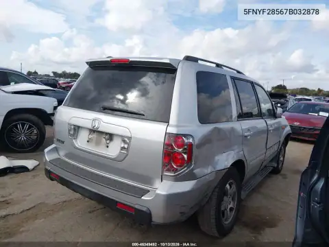 5FNYF28567B032878 — 2007 Honda Pilot, фото 5 с аукциона IAAI, Передняя часть