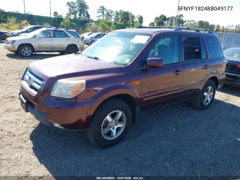 2008 Honda Pilot Vp VIN 5FNYF18248B049177 фото 3