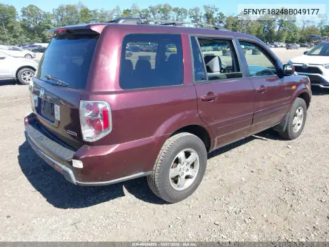 2008 Honda Pilot Vp VIN 5FNYF18248B049177 фото 5
