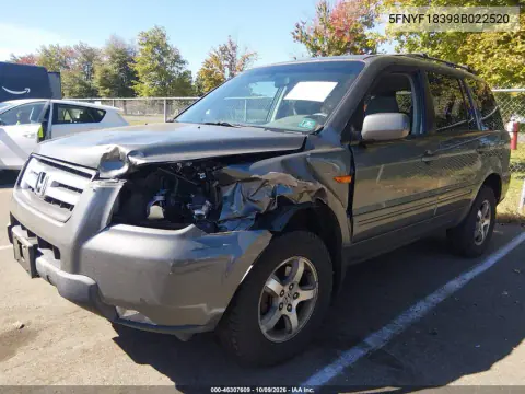 2008 Honda Pilot Se VIN 5FNYF18398B022520 фото 3
