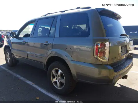 2008 Honda Pilot Se VIN 5FNYF18398B022520 фото 4
