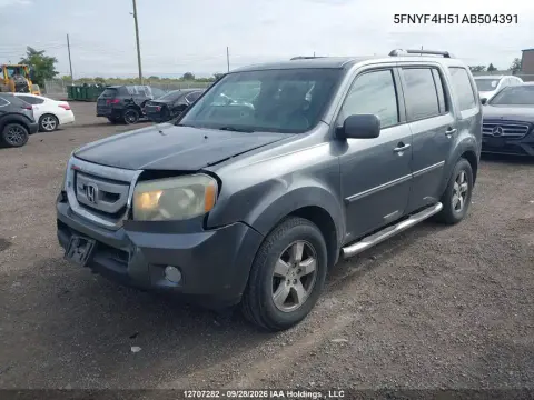 2010 Honda Pilot Exl VIN 5FNYF4H51AB504391 фото 3