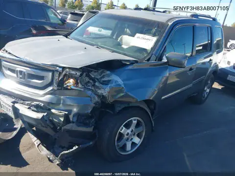 2010 Honda Pilot Touring VIN 5FNYF3H83AB007105 фото 3