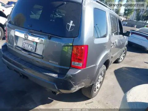 2010 Honda Pilot Touring VIN 5FNYF3H83AB007105 фото 5