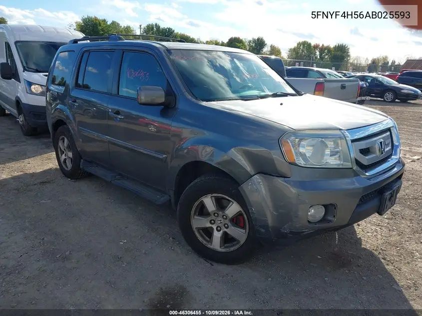 2010 Honda Pilot Ex-L VIN 5FNYF4H56AB025593 фото 1