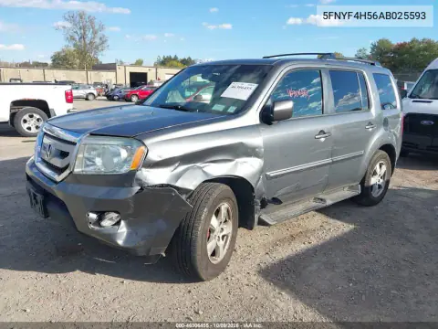 2010 Honda Pilot Ex-L VIN 5FNYF4H56AB025593 фото 2