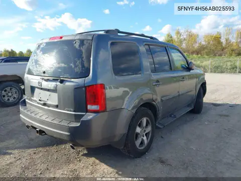 2010 Honda Pilot Ex-L VIN 5FNYF4H56AB025593 фото 4