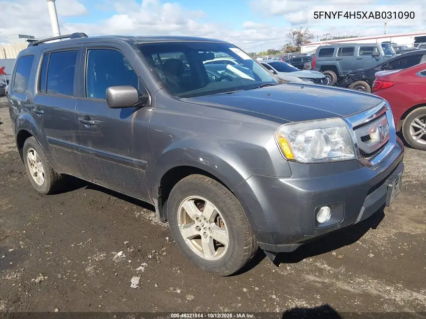 2010 Honda Pilot Ex-L VIN 5FNYF4H5XAB031090 фото 2