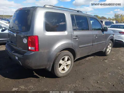 2010 Honda Pilot Ex-L VIN 5FNYF4H5XAB031090 фото 5