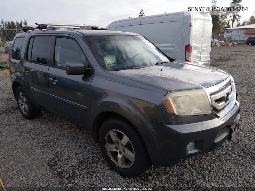 2010 Honda Pilot Ex-L VIN 5FNYF4H53AB034784 фото 2