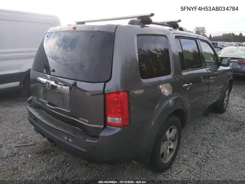 2010 Honda Pilot Ex-L VIN 5FNYF4H53AB034784 фото 5