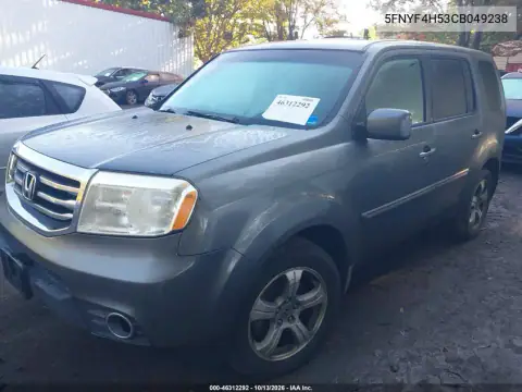 2012 Honda Pilot Ex-L VIN 5FNYF4H53CB049238 фото 3