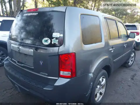 2012 Honda Pilot Ex-L VIN 5FNYF4H53CB049238 фото 5