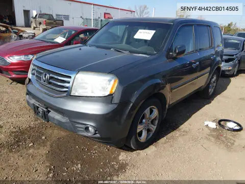 2012 Honda Pilot Ex VIN 5FNYF4H42CB014505 фото 3