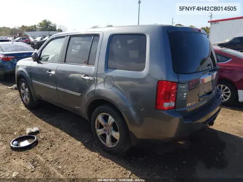2012 Honda Pilot Ex VIN 5FNYF4H42CB014505 фото 4