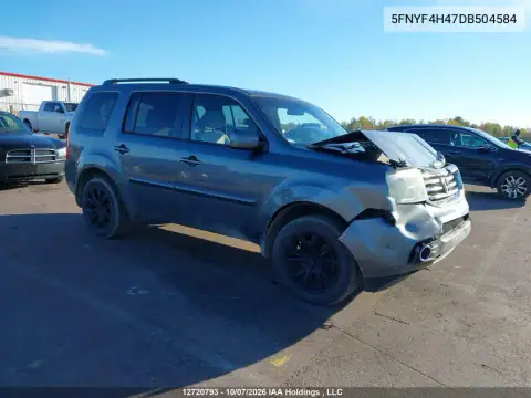 5FNYF4H47DB504584 — 2013 Honda Pilot, Передняя часть, фото до ремонта