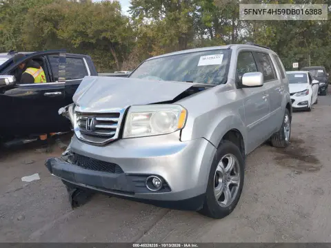 2013 Honda Pilot Ex-L VIN 5FNYF4H59DB016388 фото 3