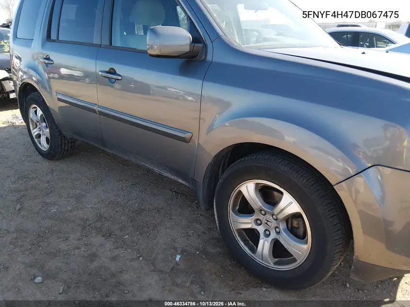 5FNYF4H47DB067475 Honda Pilot 2013 — повреждение Передняя часть, фото до ремонта