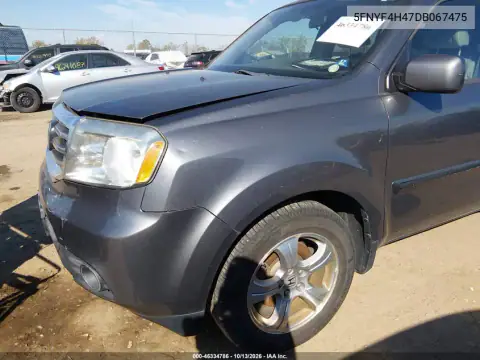 5FNYF4H47DB067475 — 2013 Honda Pilot, фото 2 с аукциона IAAI, Передняя часть