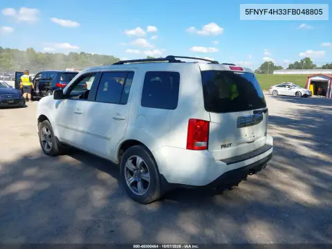 2015 Honda Pilot Se VIN 5FNYF4H33FB048805 фото 4