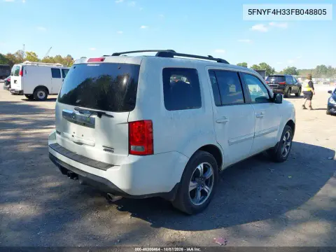 2015 Honda Pilot Se VIN 5FNYF4H33FB048805 фото 5