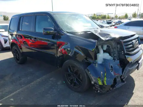 5FNYF3H78FB034802 — 2015 Honda Pilot, Передняя часть, фото до ремонта