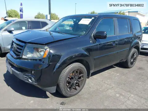 5FNYF3H78FB034802 — 2015 Honda Pilot, фото 3 с аукциона IAAI, Передняя часть