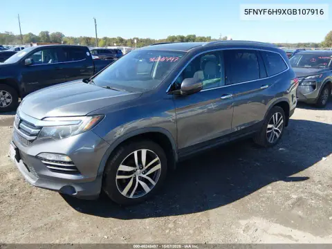 2016 Honda Pilot Touring VIN 5FNYF6H9XGB107916 фото 2