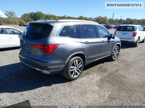2016 Honda Pilot Touring VIN 5FNYF6H9XGB107916 фото 4