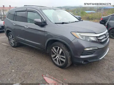 5FNYF6H08GB062279 — 2016 Honda Pilot, Передний левый, фото до ремонта