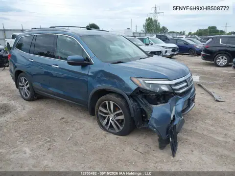 5FNYF6H9XHB508772 — 2017 Honda Pilot, Передняя часть, фото до ремонта