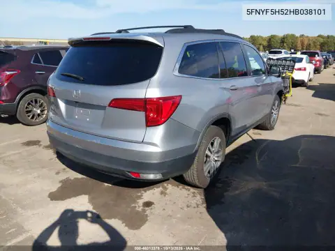 5FNYF5H52HB038101 — 2017 Honda Pilot, фото 5 с аукциона IAAI, Передняя часть
