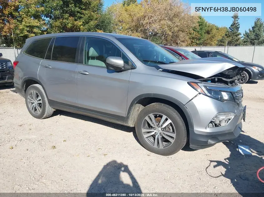 5FNYF6H38JB060498 Honda Pilot 2018 — повреждение Передняя часть, фото до ремонта