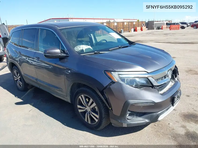 2019 Honda Pilot Ex-L VIN 5FNYF6H55KB095292 фото 2