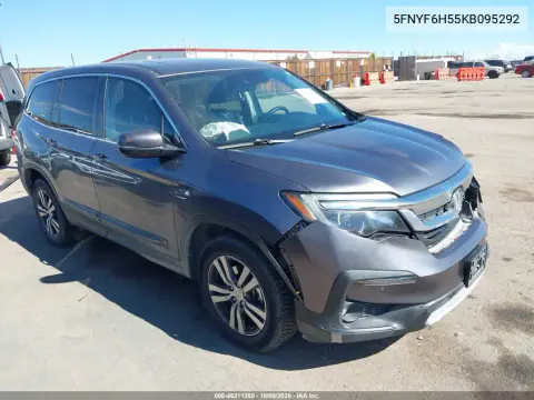 5FNYF6H55KB095292 — 2019 Honda Pilot, Передняя часть, фото до ремонта