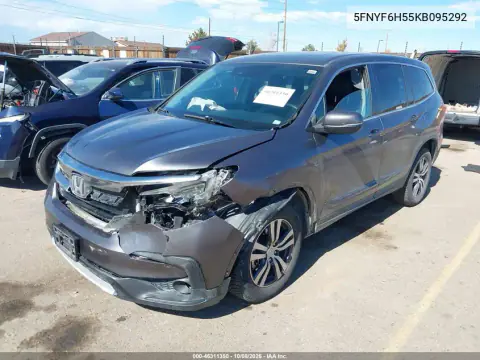 2019 Honda Pilot Ex-L VIN 5FNYF6H55KB095292 фото 3