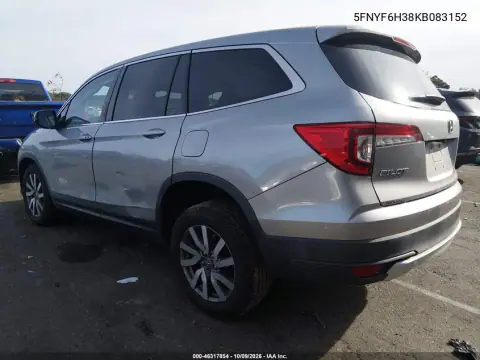 2019 Honda Pilot Ex VIN 5FNYF6H38KB083152 фото 3