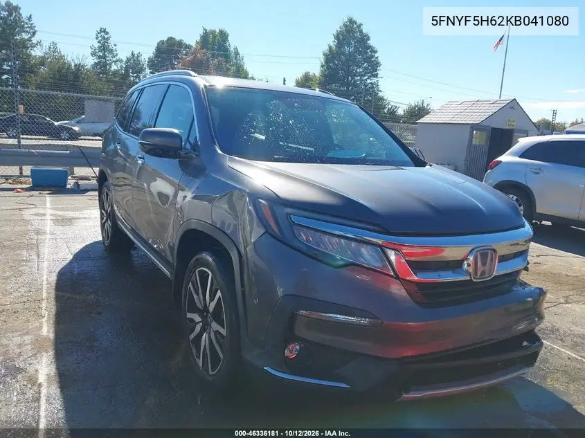 2019 Honda Pilot Touring VIN 5FNYF5H62KB041080 фото 2