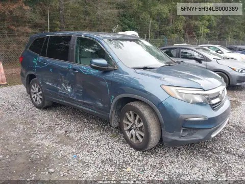 5FNYF5H34LB000389 — 2020 Honda Pilot, Правая сторона, фото до ремонта