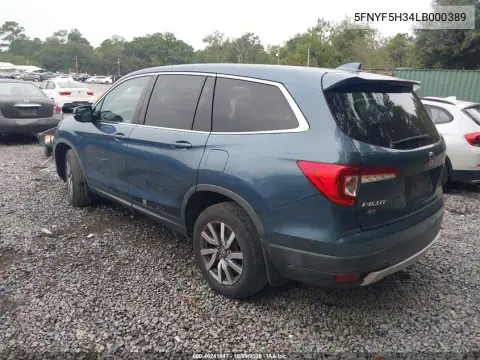 2020 Honda Pilot 2Wd Ex VIN 5FNYF5H34LB000389 фото 4