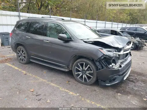 5FNYF6H02LB049201 — 2020 Honda Pilot, Передняя часть, фото до ремонта