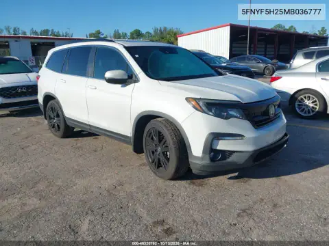 5FNYF5H25MB036777 — 2021 Honda Pilot, Передний левый, фото до ремонта